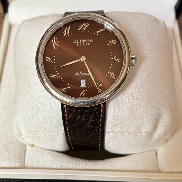 Hermès Arceau Copper Dial Women’s Watch – Swiss Made Quartz – Vintage – receipt - Picture 1 of 10